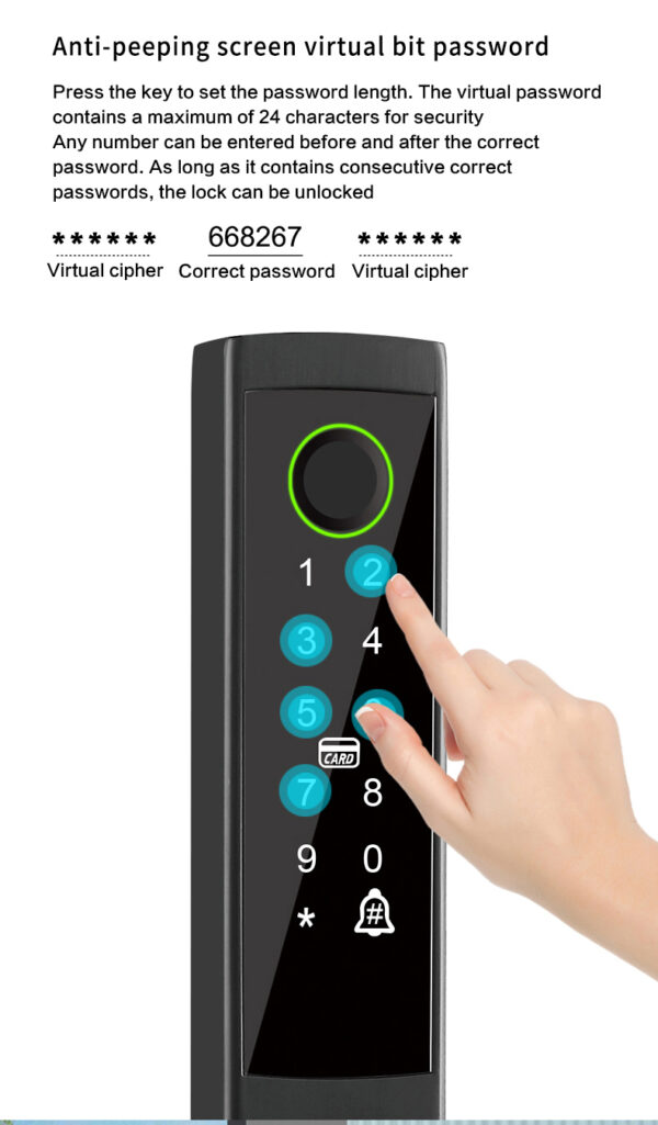 Waterproof Outdoor for Aluminum Door Smart Lock  - with professional  Installation - Image 6