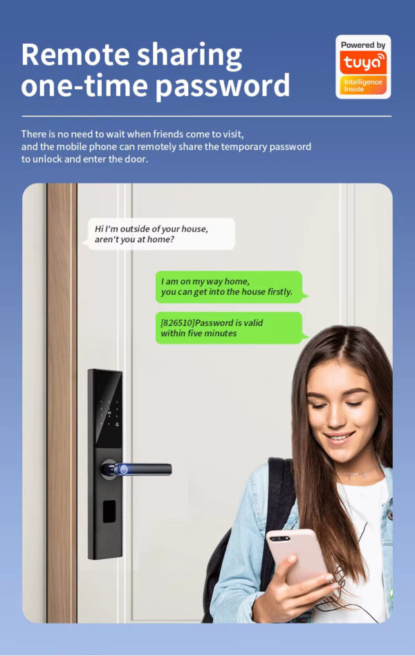 Biometric Fingerprint Smart Lock Zigbee Wifi APP Card Key Unlock Cerraduras Intelligences Security Smart Door Lock with Installation - Image 5