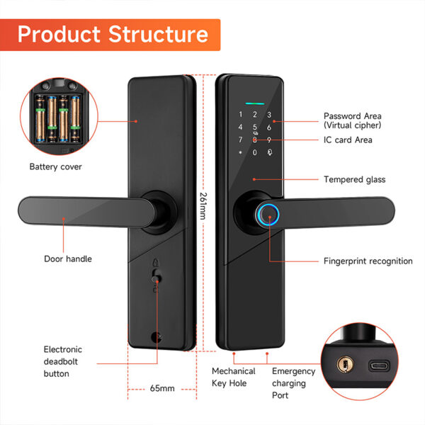 Digital Smart Door Lock UAE Standard - Including installation - Alexa & Google Home Support - Image 5